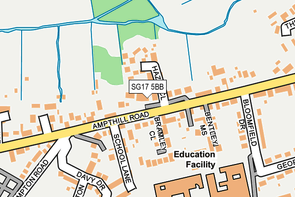 SG17 5BB map - OS OpenMap – Local (Ordnance Survey)