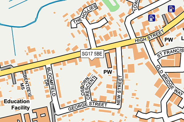 Map of SHEFFORD CONVENIENCE STORE LIMITED at local scale