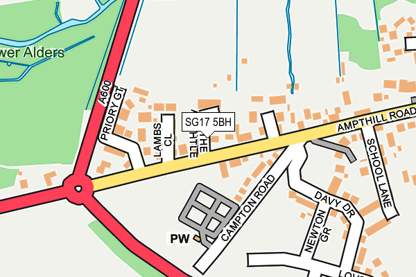 SG17 5BH map - OS OpenMap – Local (Ordnance Survey)