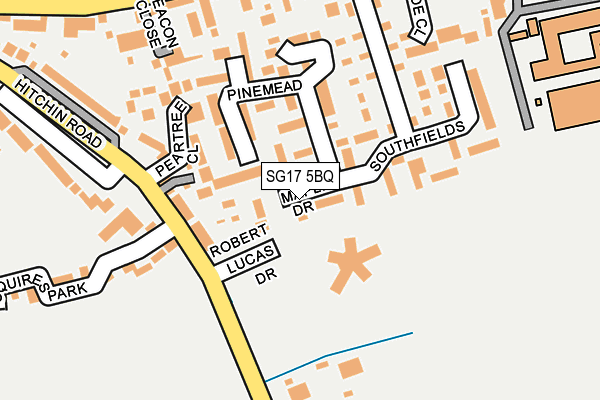 SG17 5BQ map - OS OpenMap – Local (Ordnance Survey)