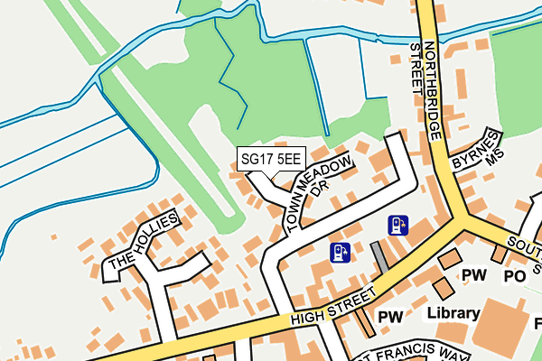 SG17 5EE map - OS OpenMap – Local (Ordnance Survey)