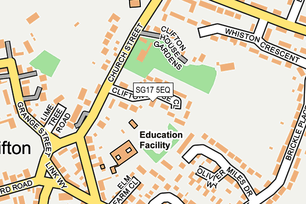 SG17 5EQ map - OS OpenMap – Local (Ordnance Survey)