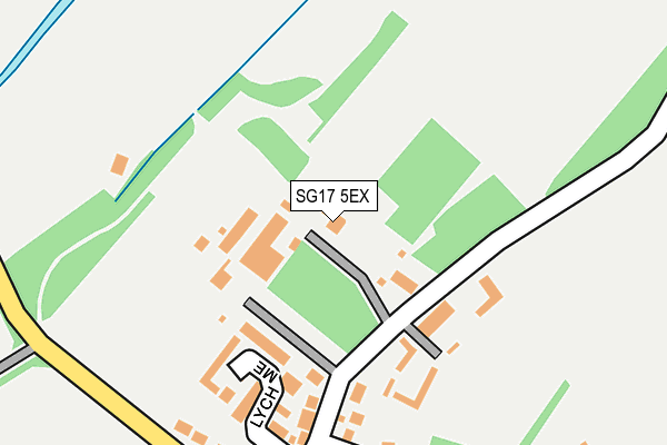 SG17 5EX map - OS OpenMap – Local (Ordnance Survey)