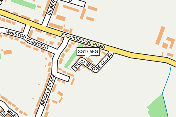 SG17 5FG map - OS OpenMap – Local (Ordnance Survey)