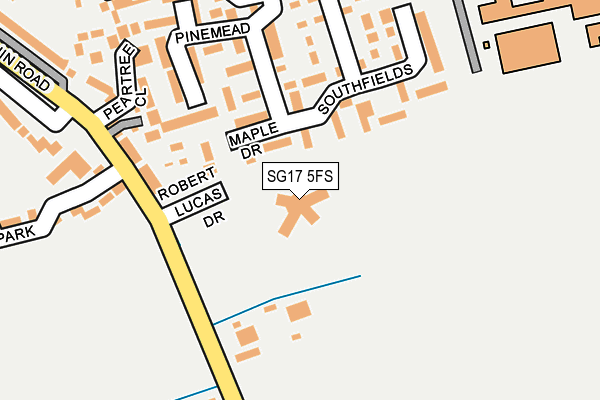 SG17 5FS map - OS OpenMap – Local (Ordnance Survey)