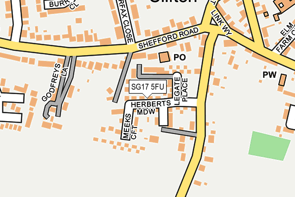 SG17 5FU map - OS OpenMap – Local (Ordnance Survey)