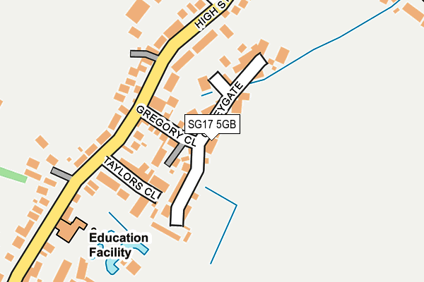 SG17 5GB map - OS OpenMap – Local (Ordnance Survey)