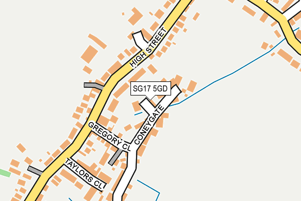 SG17 5GD map - OS OpenMap – Local (Ordnance Survey)