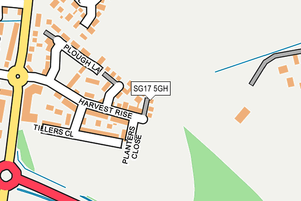 SG17 5GH map - OS OpenMap – Local (Ordnance Survey)
