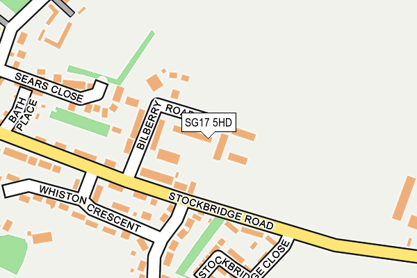 SG17 5HD map - OS OpenMap – Local (Ordnance Survey)