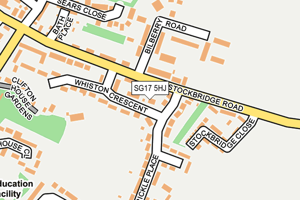 SG17 5HJ map - OS OpenMap – Local (Ordnance Survey)