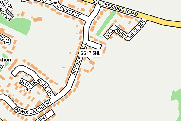 SG17 5HL map - OS OpenMap – Local (Ordnance Survey)