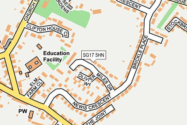 SG17 5HN map - OS OpenMap – Local (Ordnance Survey)