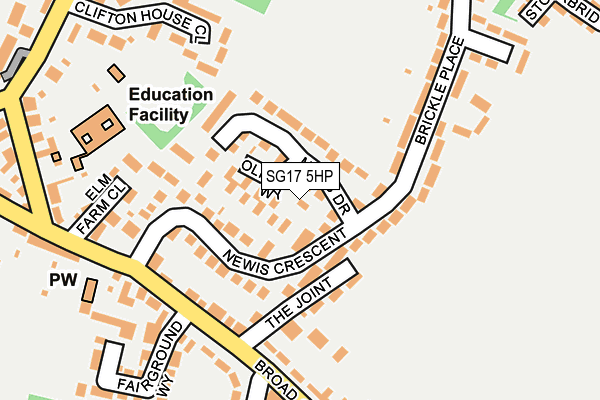 SG17 5HP map - OS OpenMap – Local (Ordnance Survey)