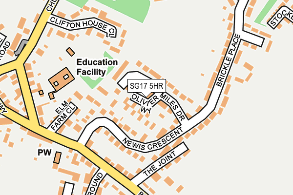 SG17 5HR map - OS OpenMap – Local (Ordnance Survey)