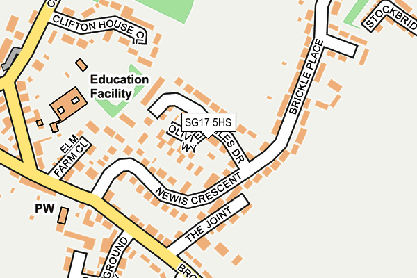 SG17 5HS map - OS OpenMap – Local (Ordnance Survey)