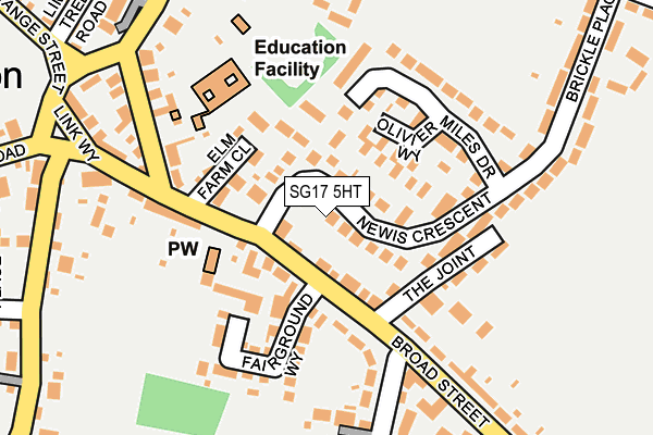 SG17 5HT map - OS OpenMap – Local (Ordnance Survey)