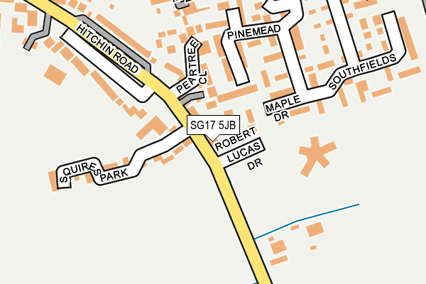 SG17 5JB map - OS OpenMap – Local (Ordnance Survey)