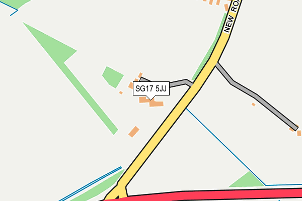 SG17 5JJ map - OS OpenMap – Local (Ordnance Survey)