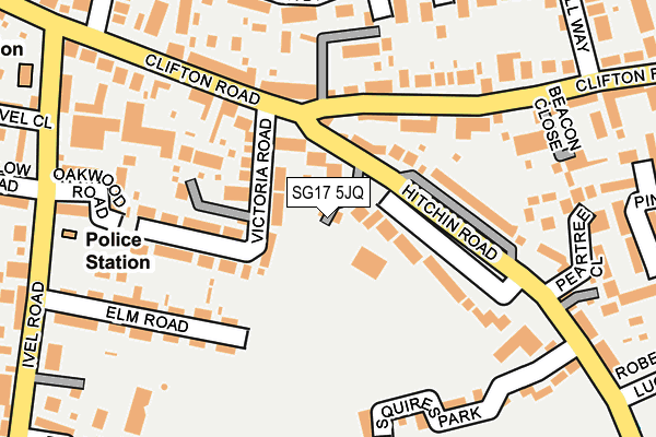 SG17 5JQ map - OS OpenMap – Local (Ordnance Survey)