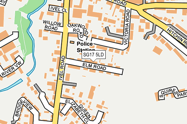 SG17 5LD map - OS OpenMap – Local (Ordnance Survey)