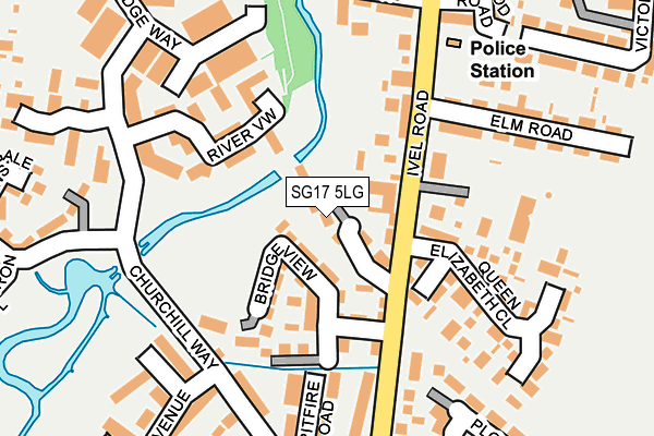 SG17 5LG map - OS OpenMap – Local (Ordnance Survey)