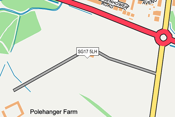 SG17 5LH map - OS OpenMap – Local (Ordnance Survey)
