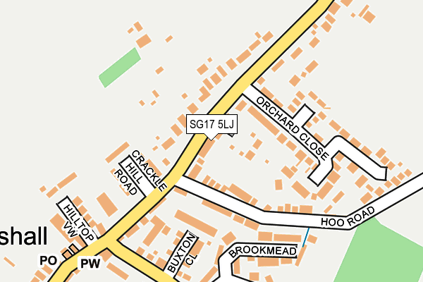 SG17 5LJ map - OS OpenMap – Local (Ordnance Survey)