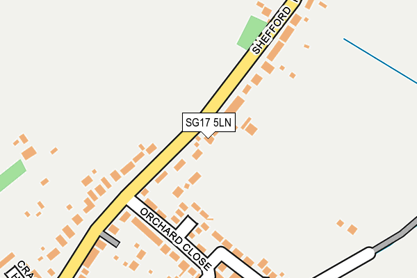 SG17 5LN map - OS OpenMap – Local (Ordnance Survey)