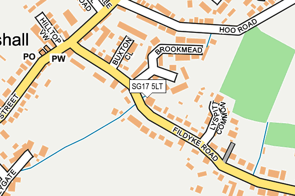 SG17 5LT map - OS OpenMap – Local (Ordnance Survey)