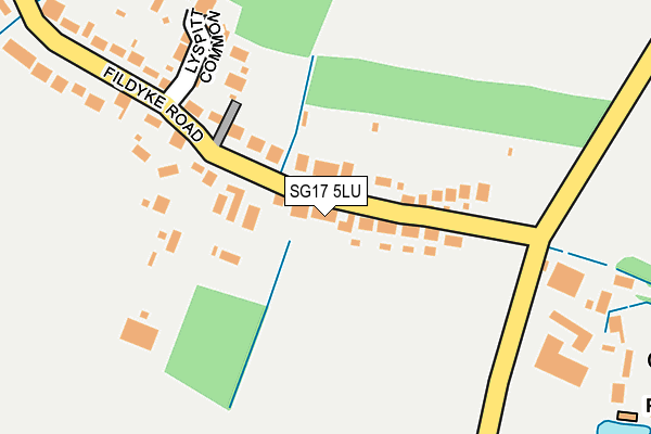 SG17 5LU map - OS OpenMap – Local (Ordnance Survey)