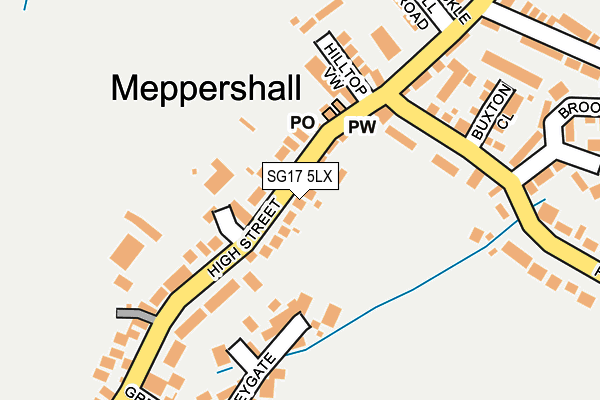 SG17 5LX map - OS OpenMap – Local (Ordnance Survey)