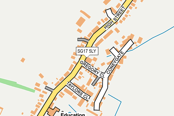 SG17 5LY map - OS OpenMap – Local (Ordnance Survey)