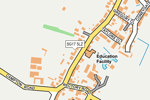 SG17 5LZ map - OS OpenMap – Local (Ordnance Survey)