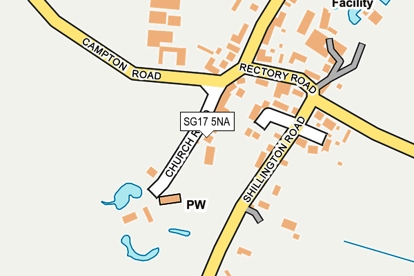 SG17 5NA map - OS OpenMap – Local (Ordnance Survey)