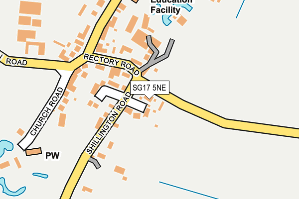 SG17 5NE map - OS OpenMap – Local (Ordnance Survey)
