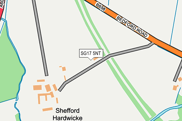 SG17 5NT map - OS OpenMap – Local (Ordnance Survey)