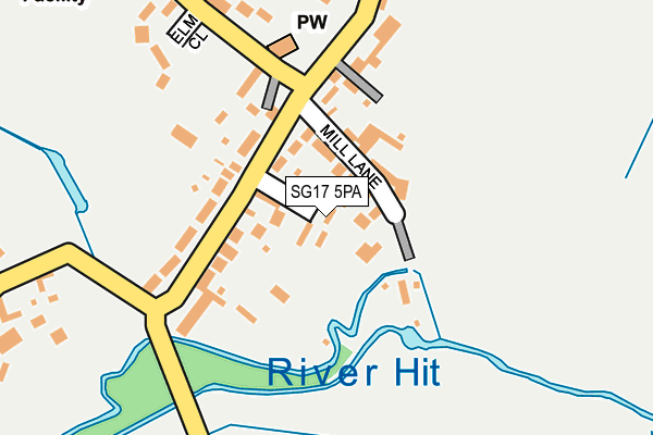 SG17 5PA map - OS OpenMap – Local (Ordnance Survey)