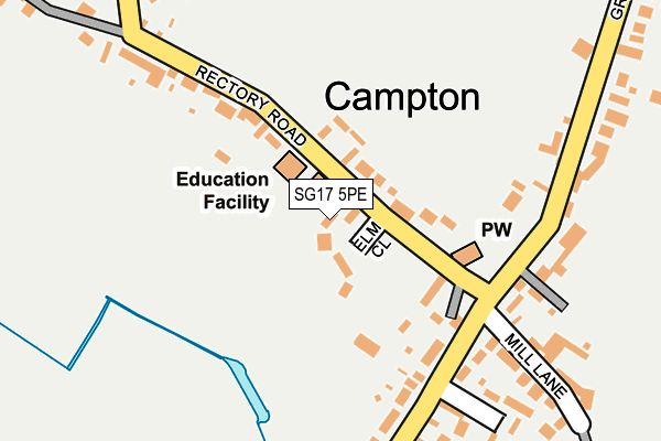 SG17 5PE map - OS OpenMap – Local (Ordnance Survey)