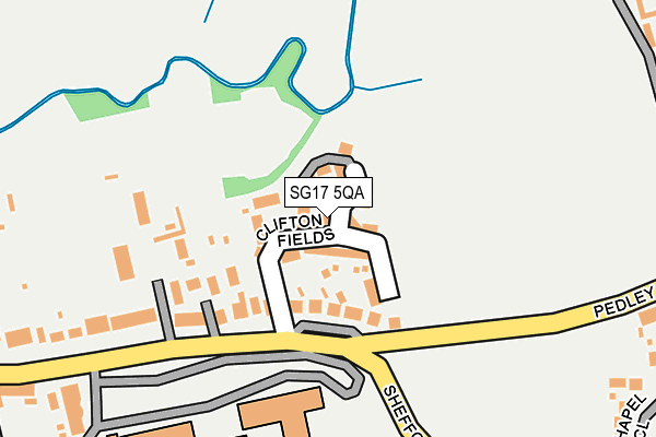 SG17 5QA map - OS OpenMap – Local (Ordnance Survey)