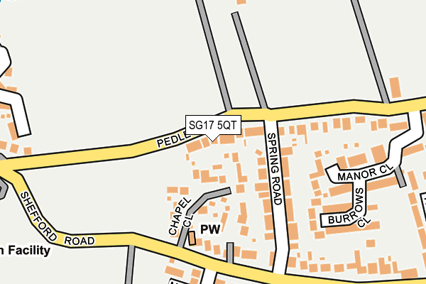 SG17 5QT map - OS OpenMap – Local (Ordnance Survey)