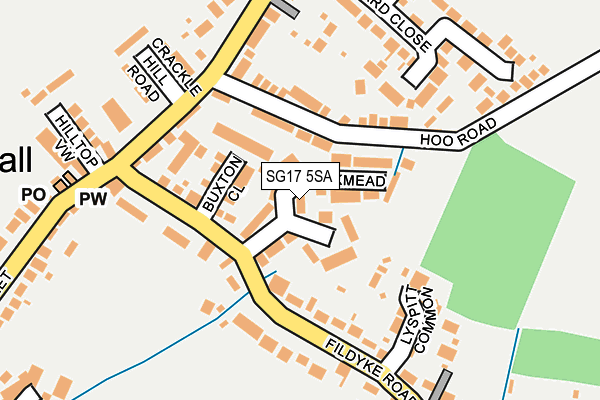 SG17 5SA map - OS OpenMap – Local (Ordnance Survey)