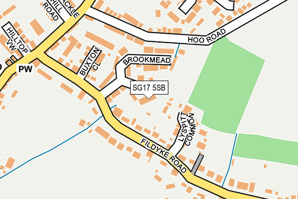 SG17 5SB map - OS OpenMap – Local (Ordnance Survey)