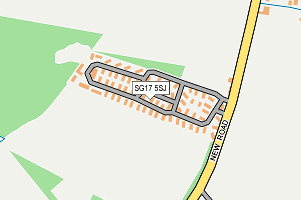 SG17 5SJ map - OS OpenMap – Local (Ordnance Survey)