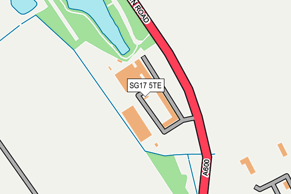 SG17 5TE map - OS OpenMap – Local (Ordnance Survey)