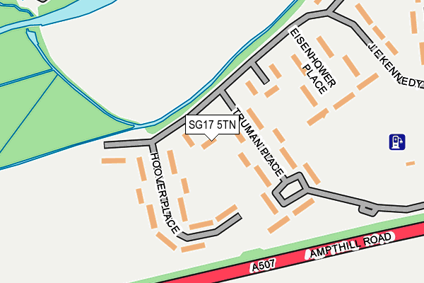 SG17 5TN map - OS OpenMap – Local (Ordnance Survey)