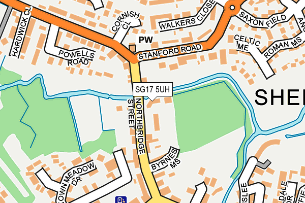 SG17 5UH map - OS OpenMap – Local (Ordnance Survey)