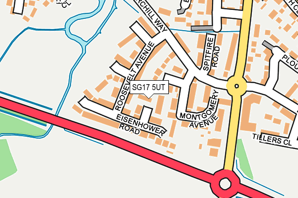 SG17 5UT map - OS OpenMap – Local (Ordnance Survey)