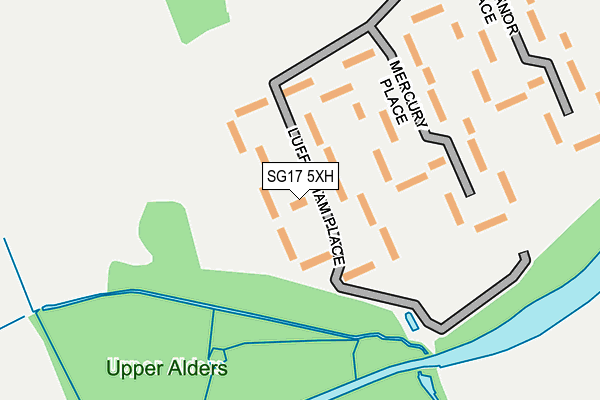 SG17 5XH map - OS OpenMap – Local (Ordnance Survey)