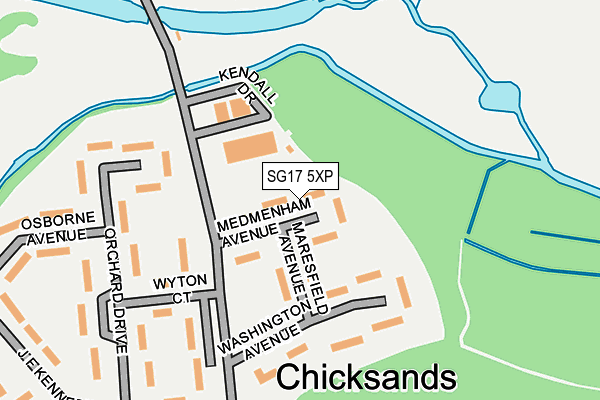 SG17 5XP map - OS OpenMap – Local (Ordnance Survey)